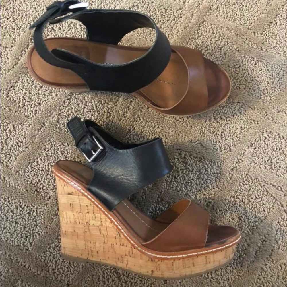 cute two toned wedges